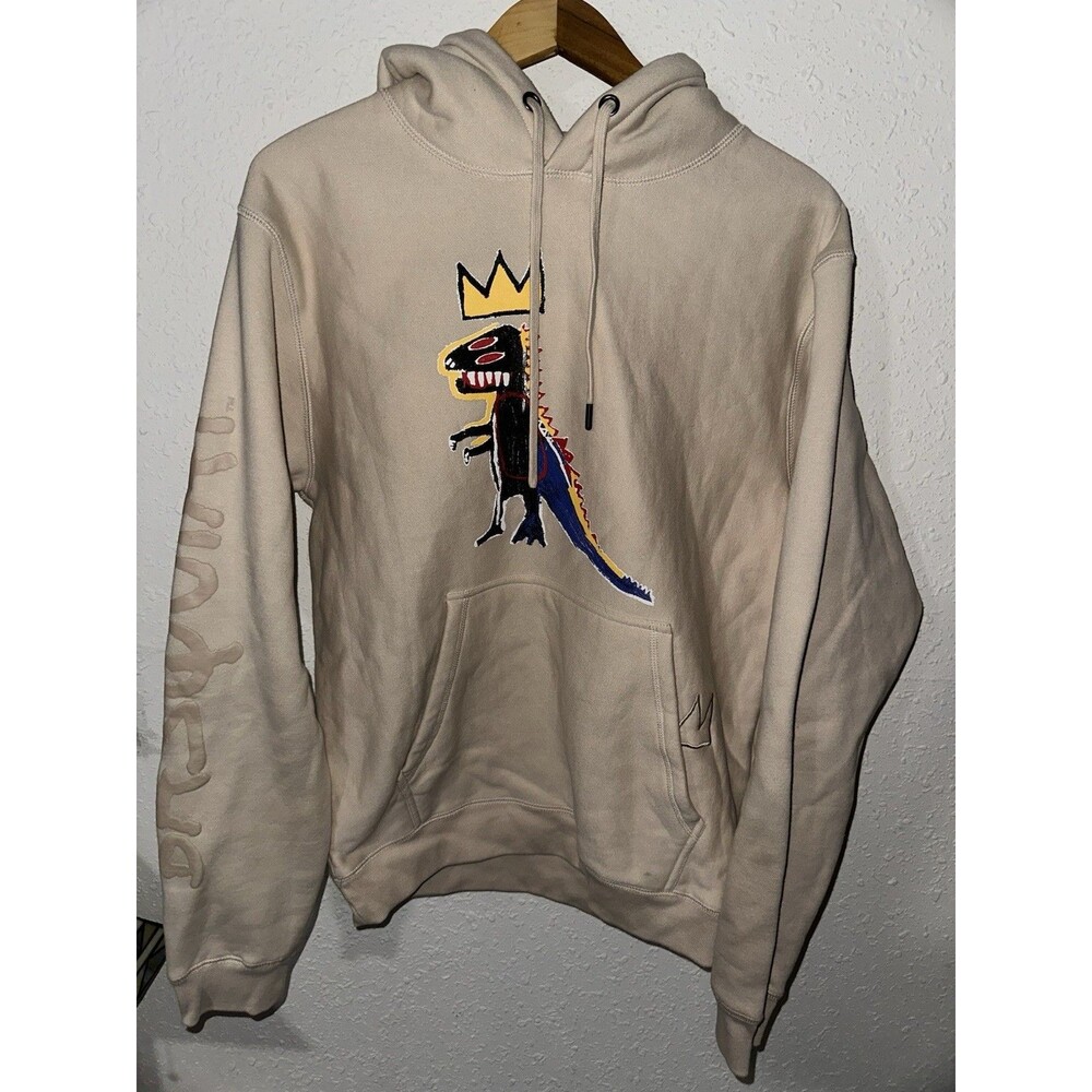 Jean-Michel Basquiat X Shoe Palace Hoodie Crowned Dinosaur Pez Dispenser Sz Med